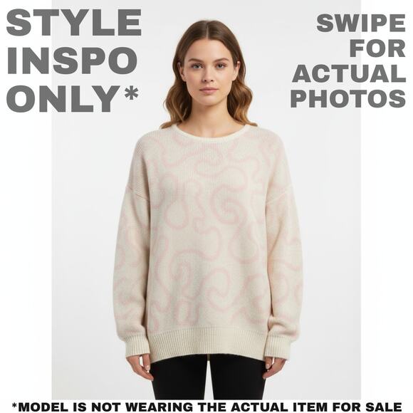 Blake by Devon Cream Knit Sweater Size Large 0270 - Picture 2 of 8